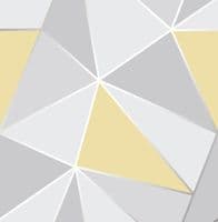 Fine Decor Apex Geo Yellow/Grey FD41991 Wallpaper